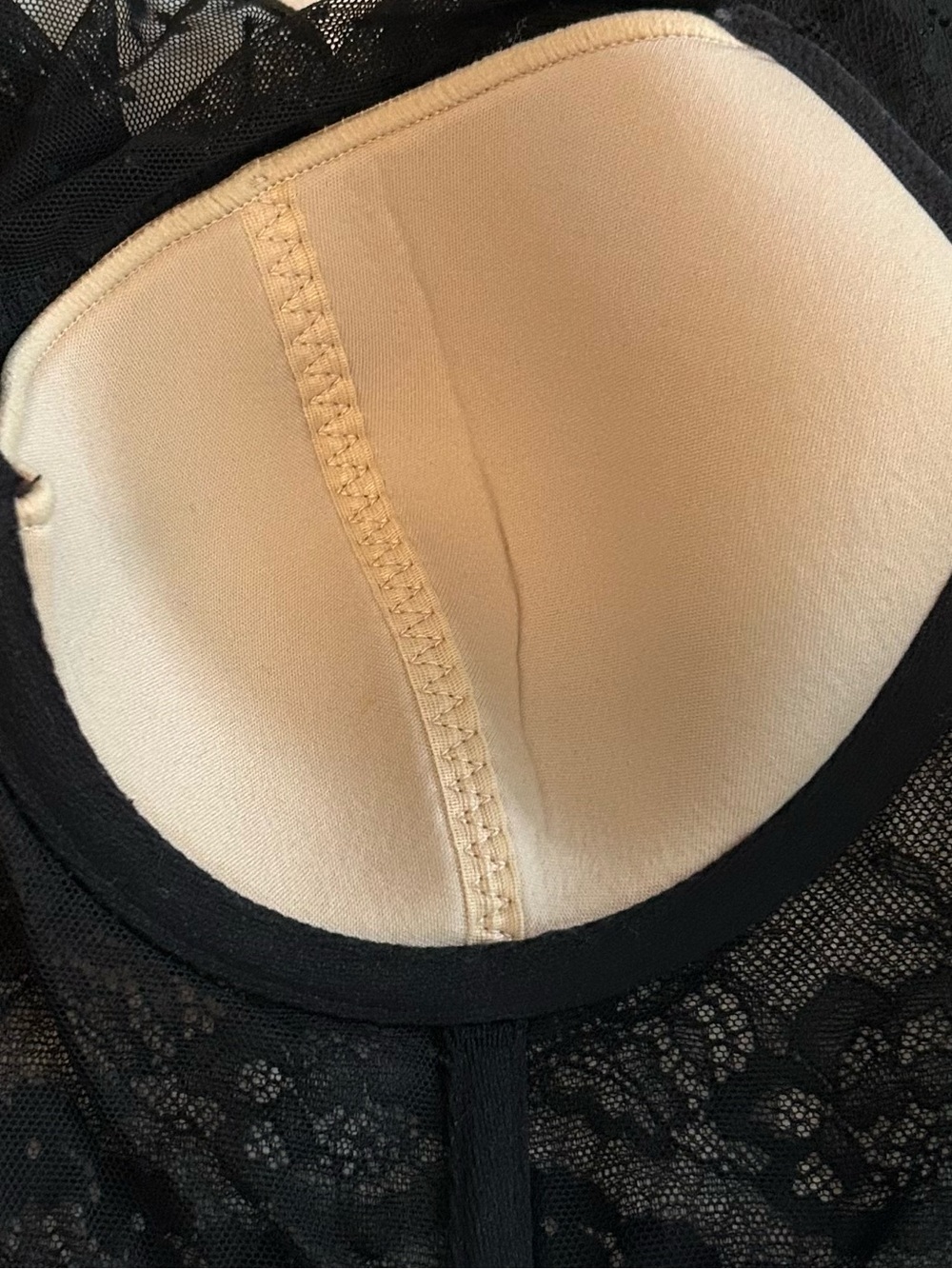 Dobreva Open Back Long Line Bra Cropped Top Women’s SZ 36C in Black Lace - Picture 5 of 8